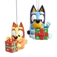 Kurt S. Adler Bluey & Bingo Christmas Ornament Set of 2 – Officially Licensed...