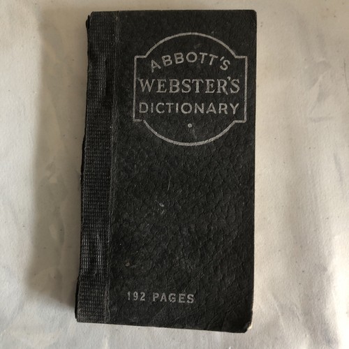 Abbotts sters Vest Pocket Dictionary Vintage Mini Small Whitman