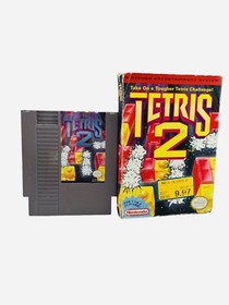 Cartucho de Juego Tetris 2 NES Nintendo con Caja Original Puzzle De Colecci&oacute;n @SIN MANUAL@