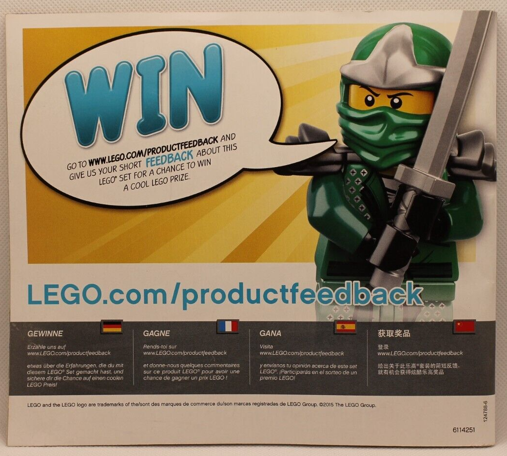 Lego 70748 Ninjago Instruction Manual Only 2015 Titanium Dragon | eBay
