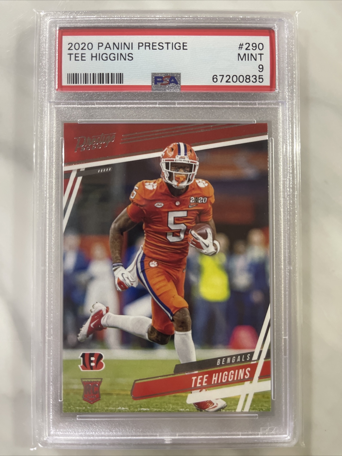 2020 Panini Prestige TEE HIGGINS #290 RC Bengals PSA 9 Mint!