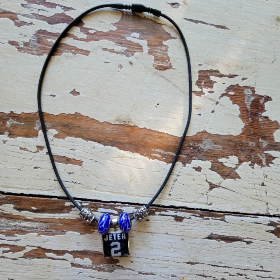 lifestyles by wincraft derek jeter #2 tile necklace with beads - Image 2 of 4