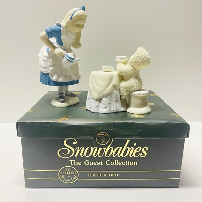 Snowbabies- The Guest Collection ''Alice In Wonderland- Tea For Two'' by Dept. 56