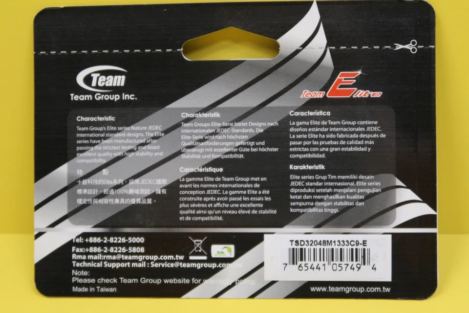 Team Group Elite TSD32048M1333C9-E DDR3 2GB DDRIII1333MHz Computer Memory NEW - Image 2 of 4