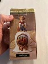 BEAR AND DONKEY CHRISTMAS BELL!   Dinner Bell