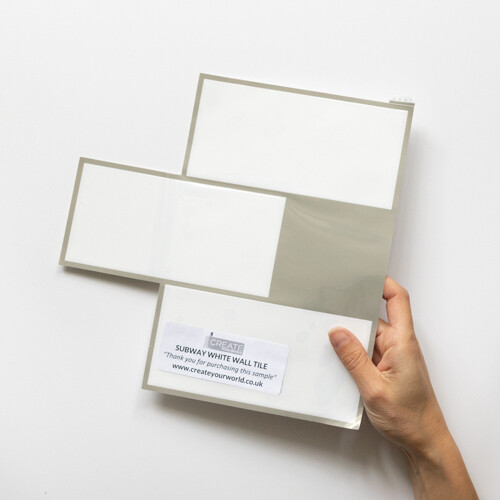 25,4cm x 25,4cm SUBWAY BLANCO 3D Azulejos epoxi Pegatinas (NH2363) - Imagen 5 de 10