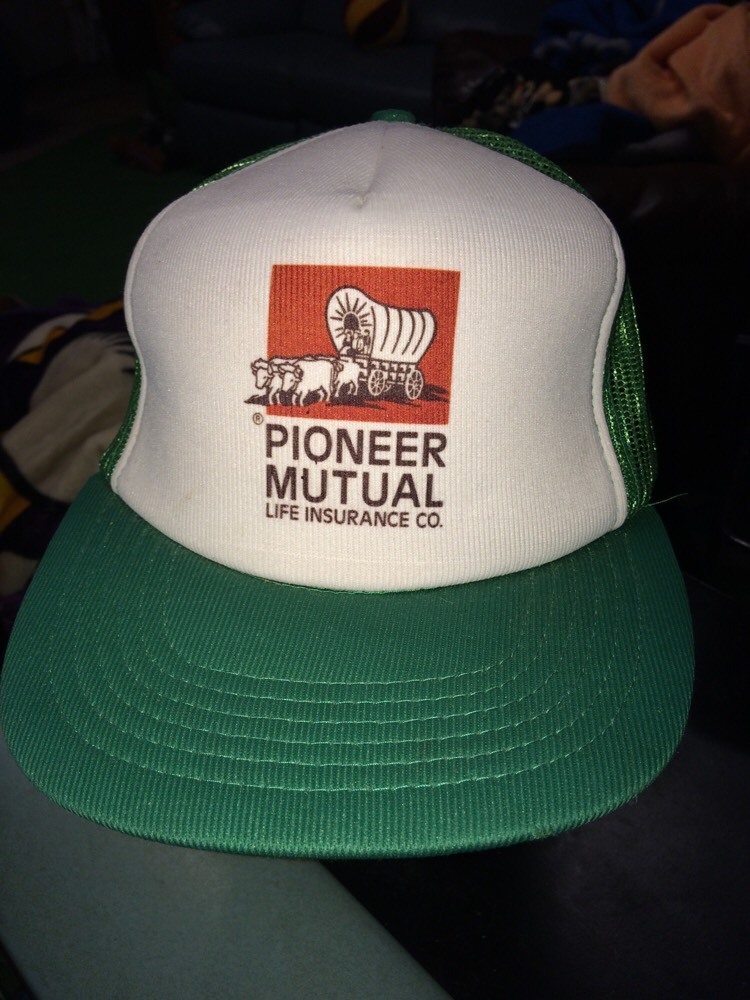 trucker hat baseball cap PIONEER MUTUAL LIFE INSURANCE CO cool lid old school