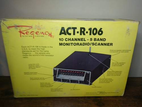 Vintage- Regency Act-r-106 10 Channel Scan/man Radio Receiver CRYSTAL CONTROLLED - Zdjęcie 2 z 7
