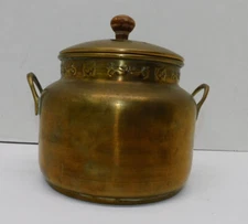 Vintage Brass Incense / Potpourri Pot, Covered Jar Container