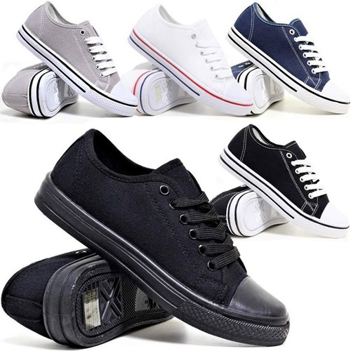 Mens Lace Up Casual Canvas Espadrilles 