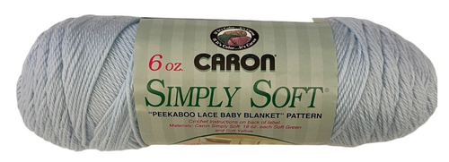 Garn weich blau 9712 einfach weich Caron Babydecke Medium 4 Gesamtgewicht 6,3 Unzen
