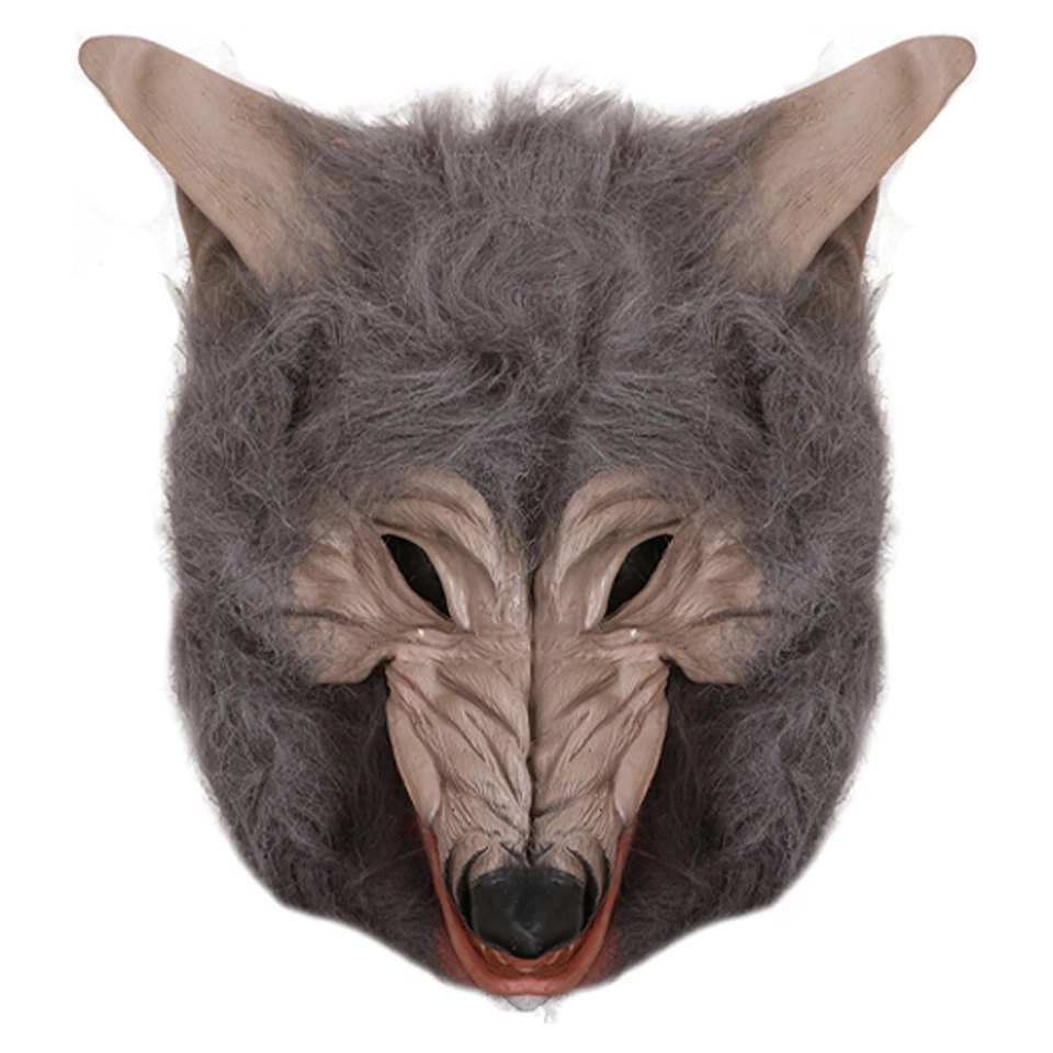 WOLF MASK AND HANDS COSTUME SET HALLOWEEN WEREWOLF ADULTS ANIMAL FANCY DRESS - Image 3 of 4