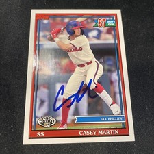 2021 Topps Pro Debut PD-177 Casey Martin Philadelphia Phillies Signed Auto