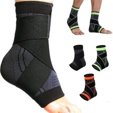 US Adjustable Ankle Support Compression Sleeve Brace Bandage Sports Strap Unisex