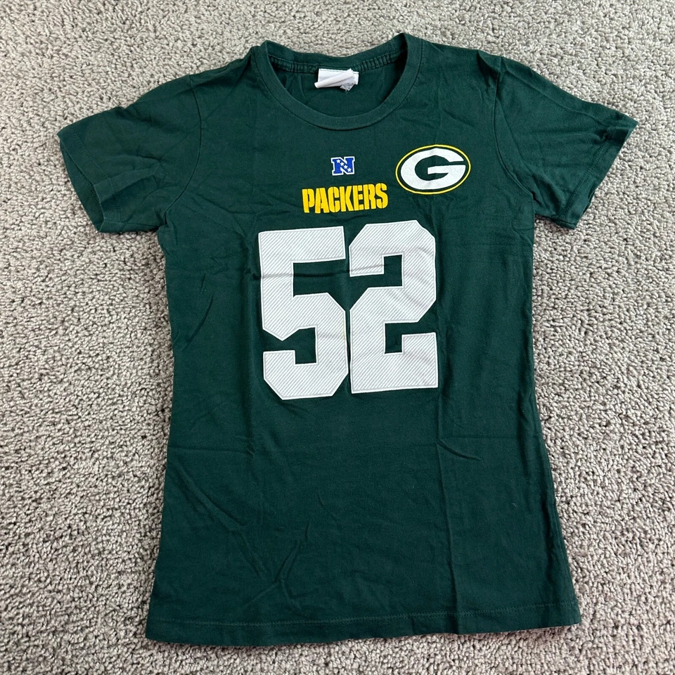 Рубашка женская Green Bay Packers маленькая зеленая белая глина Matthews %52 Majestic - Изображение 2 из 4