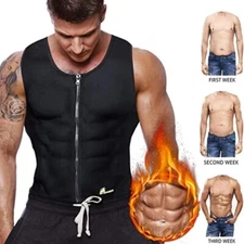 Men Gynecomastia Compression Tank Top Sweat Vest Fitness Body Shaper Shirt Bands