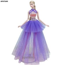 Purple Wedding Dresses Fashion Doll Outfits Dress For 11.5" Doll Clothes 1/6 Toy