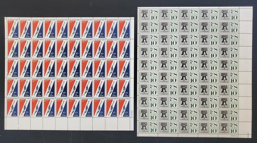 US Stamps #C53-58, C60 VF NH Sheet Set - Picture 6 of 9