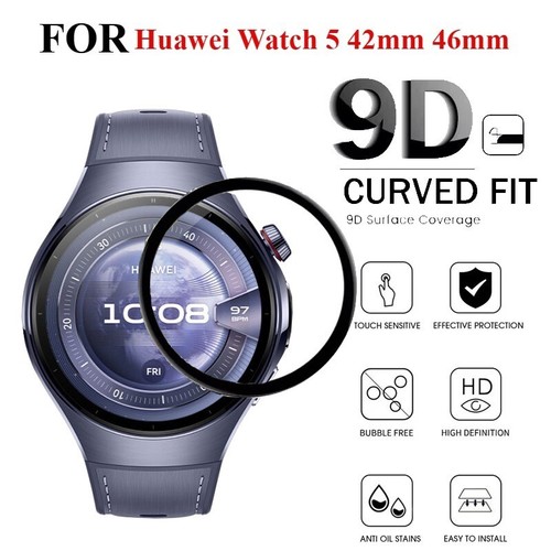 5PCS Screen Protector For Huawei Watch 5 42mm/46mm Full Coverage Ultra-HD - Zdjęcie 2 z 8