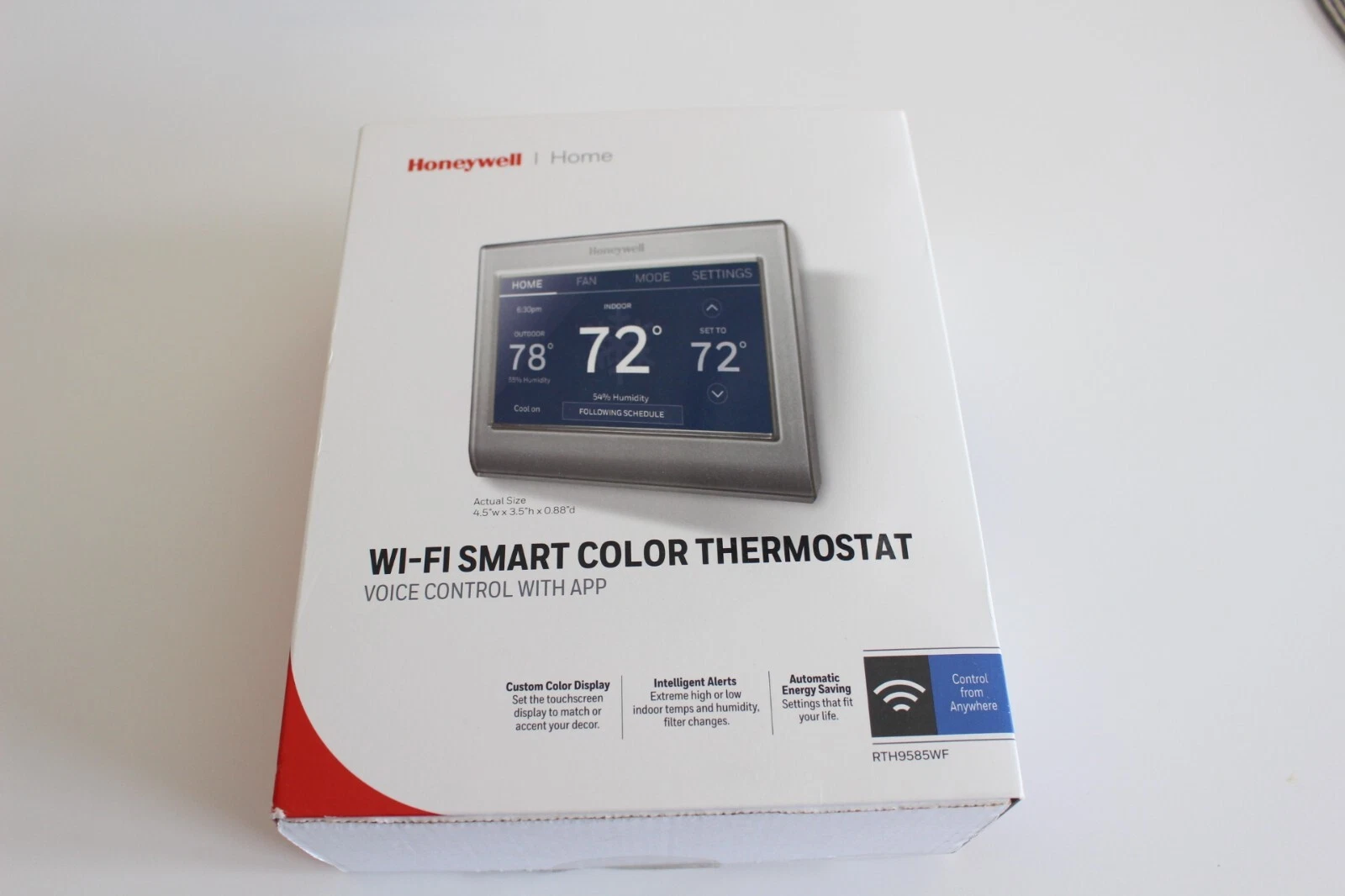 Honeywell Home Wi-Fi Smart Color Thermostat RTH9585WF OPEN BOX