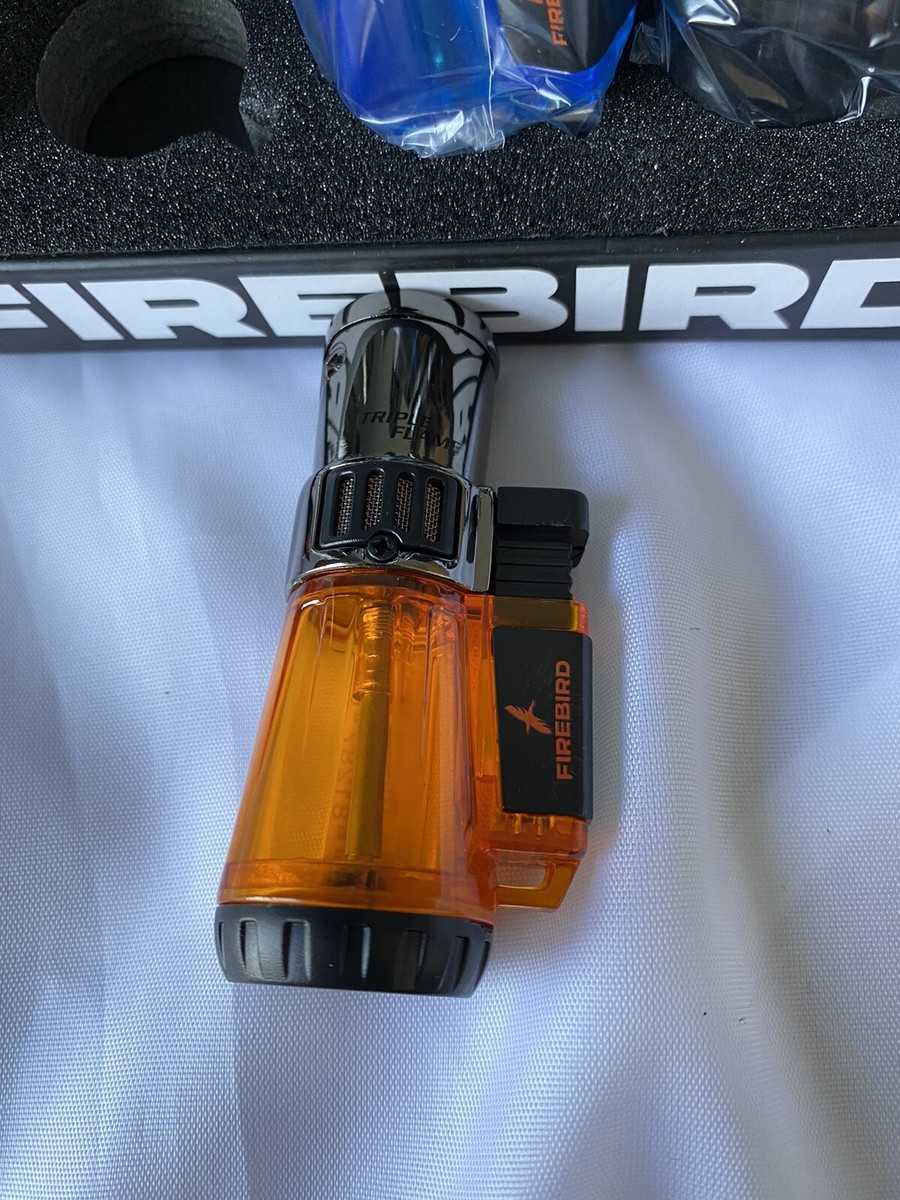 Firebird by Colibri Afterburner Cigar Lighter Triple Torch Butane Orange -  New