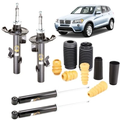 GOPARTS 4 AMMORTIZZATORI + TAMPONI ANT. E POST. BMW X3 E83 2.0 d 3.0 d Xdrive 18 20 30 d