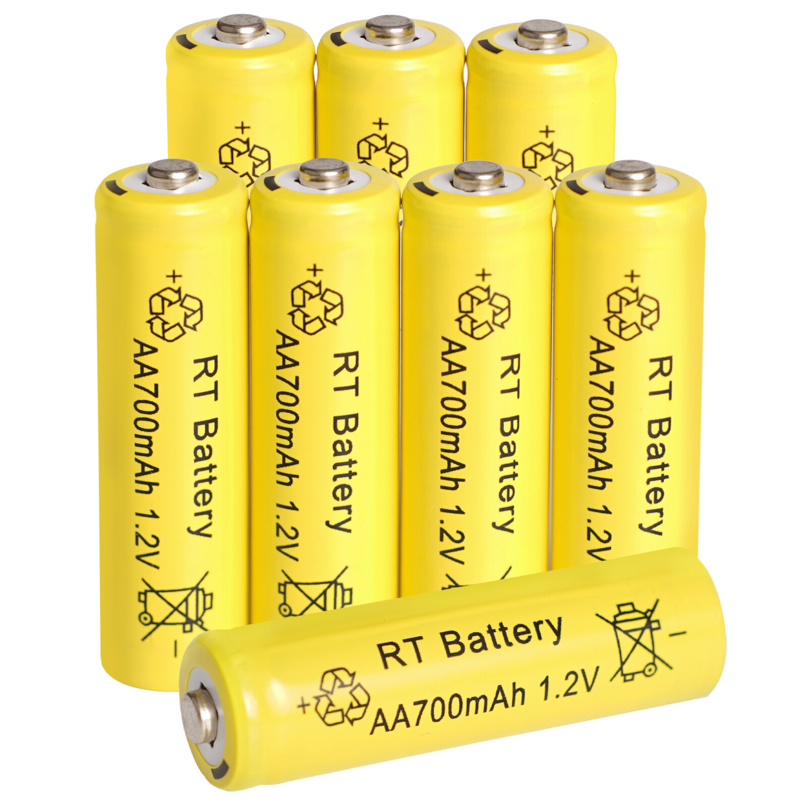 48 Pack Rechargeable AA Battery Ni-MH 1.2v 700mAh Batteries Button Top for Toys