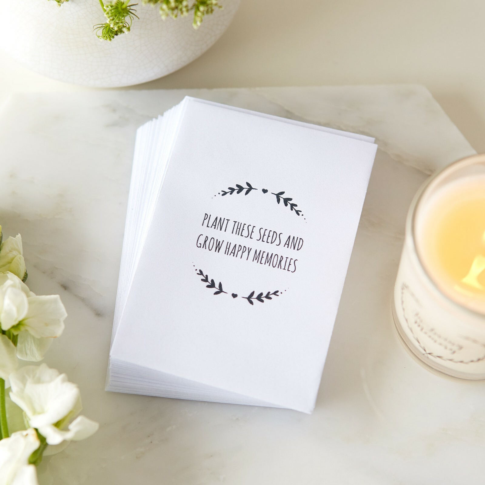 Angel & Dove 25 Memorial Seed Packet Envelopes - Funeral Favours Unfilled
