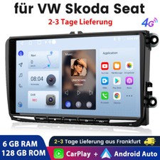 DAB+ 6+128G Android15 Carplay Autoradio GPS per VW GOLF 5 6 Touran Caddy Polo 4G