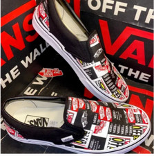Vans Men's 4.5/Women's 6 Classic Slip On Label Mix True White VN0A4BV3V9A