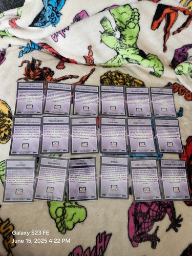 Lote de 54 cartas coleccionables Star Wars Galaxy 2022 todas diferentes - Imagen 3 de 3