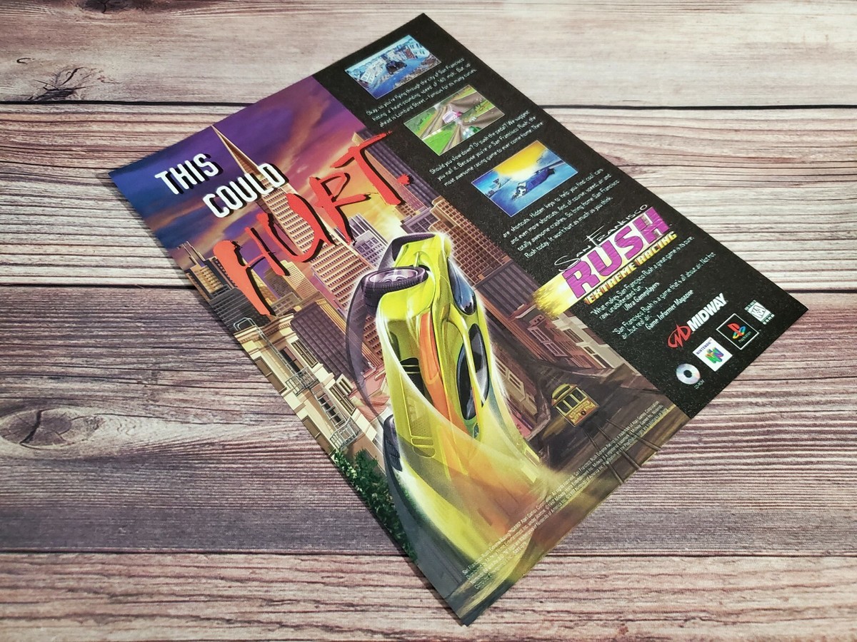 San Francisco Rush Extreme Racing Playstation 1 PS1 N64 Promo Ad