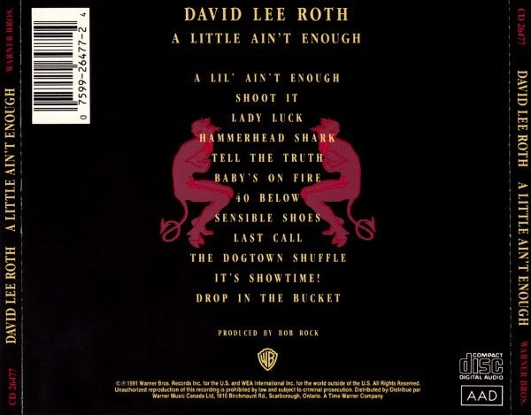 David Lee Roth - A Little Ain't Enough (1991) US hard rock CD Warner Canada MINT - Bild 2 von 3