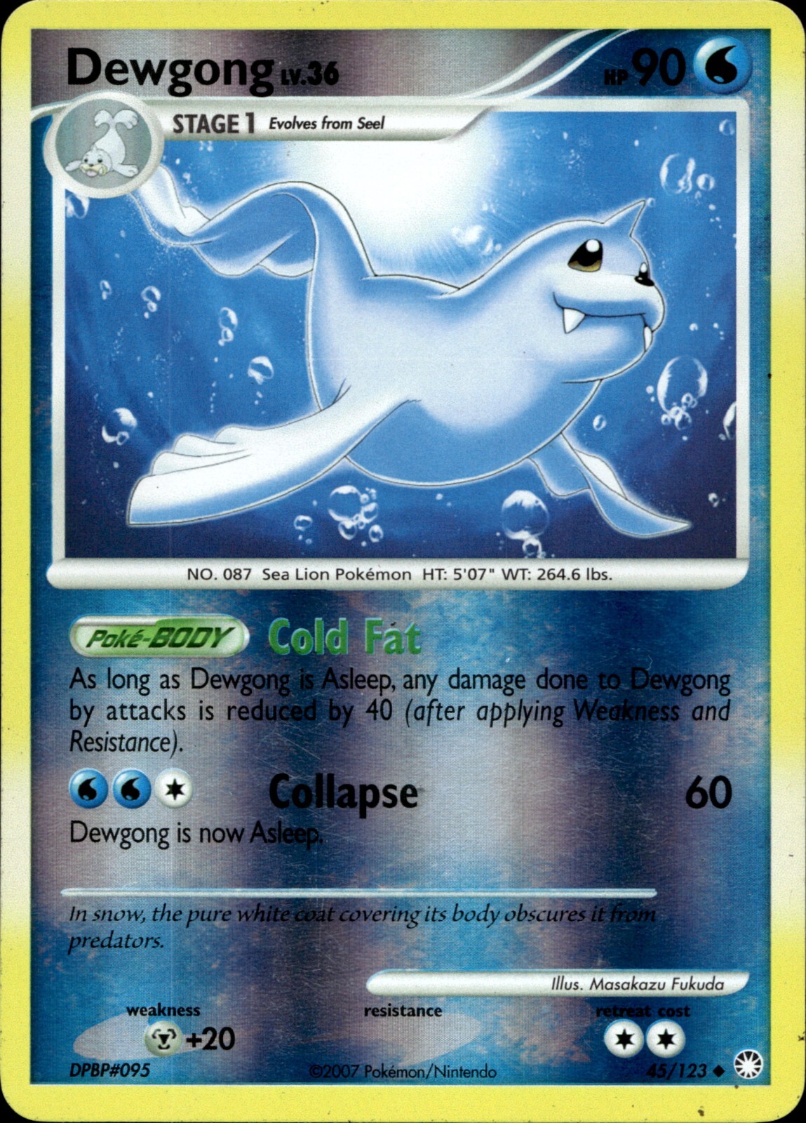 Dewgong #45 Pokemon Mysterious Treasures