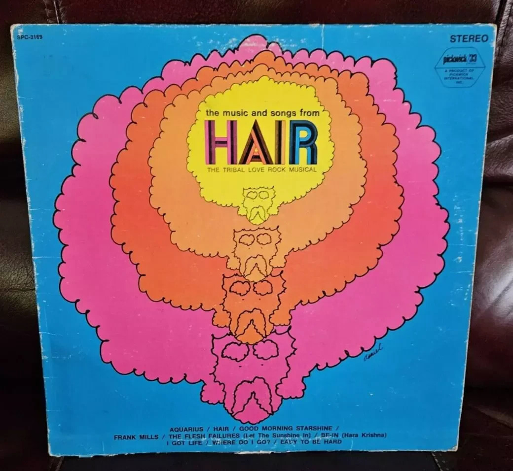 Music And Songs From Hair Original Musical 1969 Vinyl LP Record