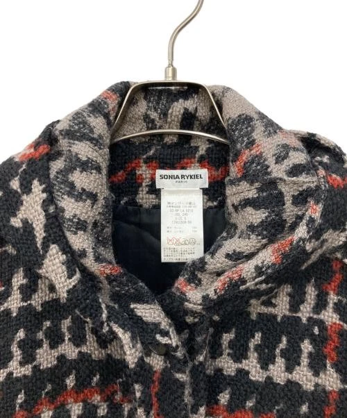 Abrigo de lana SONIA RYKIEL negro x gris Foto 4 de 4