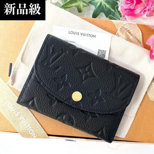 Louis Vuitton Monogram Rosalie Compact Wallet Black