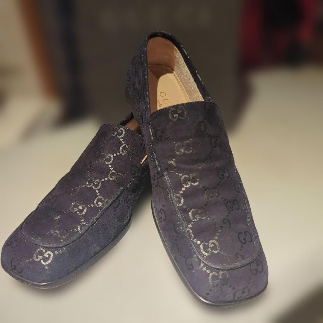 GUCCI Women's Loafers GG Suede Navy EU36.5/US6.5 120232c thumbnail 21