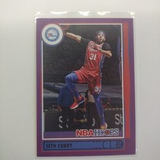 2021-22 Panini NBA Hoops #37 Seth Curry Purple Parallel Nets