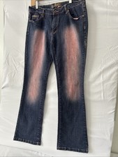 Vintage Southpole Jeans Size 11 Bootcut Dark Wash Pink Fade Hip Hop Y2K