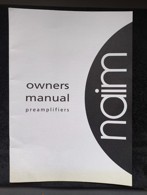 Naim Pre Amp Manual, Original