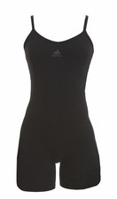 NWT Adidas Womens Boy Leg Black Bodysuit Smart Micro 720, Size Medium
