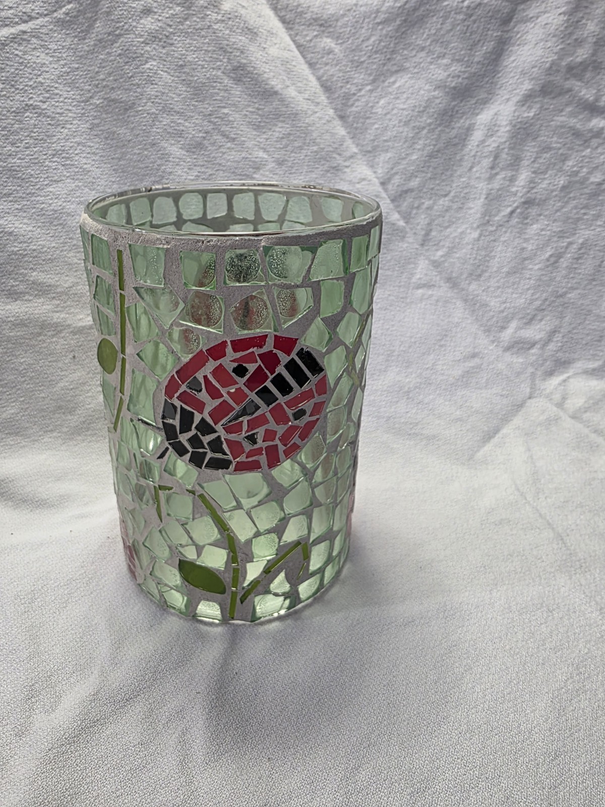 Whimsical Mosaic Ladybug Vase by Tag Handcrafted Decor