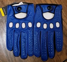 Riparo Motorsports Mens Driving Gloves Large Blue Black New Tags