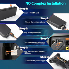 256G 58000+ Retro Games Video Game Console TV Stick 4K HDMI Wireless Controller - Additional Image 1