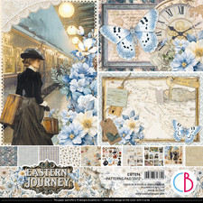 Ciao Bella EASTERN JOURNEY 12x12 Pattern Paper Pad 8/pkg Scrapbook Travel CBT096