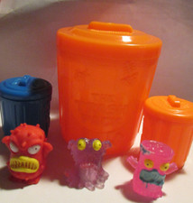 Trash Pack Lot with Cans Toxic Trash Rim, Gross Ghost Trashola, Germit