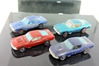4 Custom Cars. 2 Mustangs  Barracuda and Cougar for resto Hot Wheels REDLINE