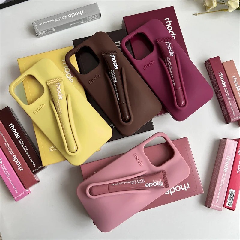 Rhode With Lip Gloss Phone Case for iPhone 16 15 14 13 12 17 11