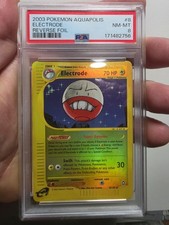 Pokemon 2003 Aquapolis Electrode 8/147 Reverse Foil Reverse Holo PSA 8 New Cert  on eBay